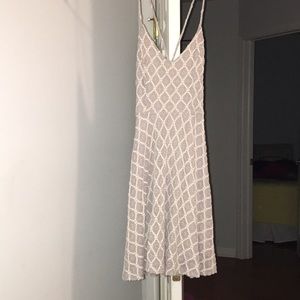 Gray & white dress